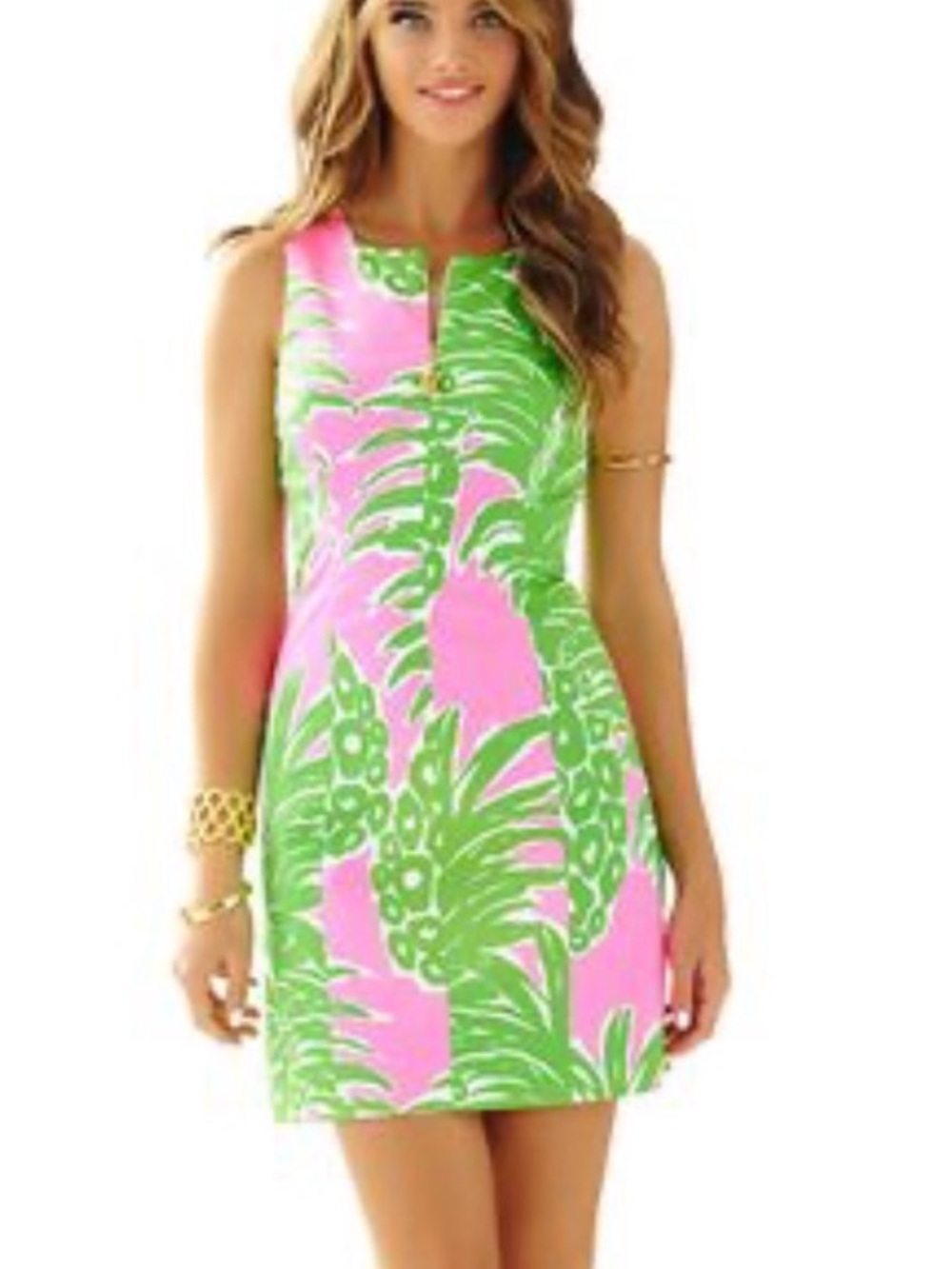 Lilly Pulitzer Women’s Mila Shift Dress in Pink Pout Flamenco Pineapple